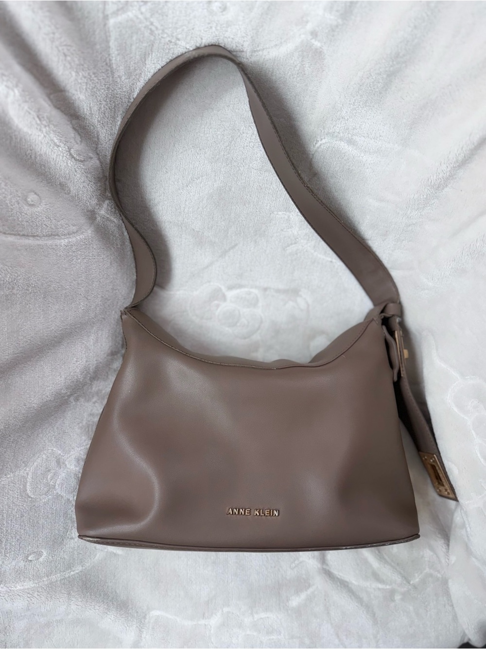 Anne Klein Taupe Shoulder Hobo Bag